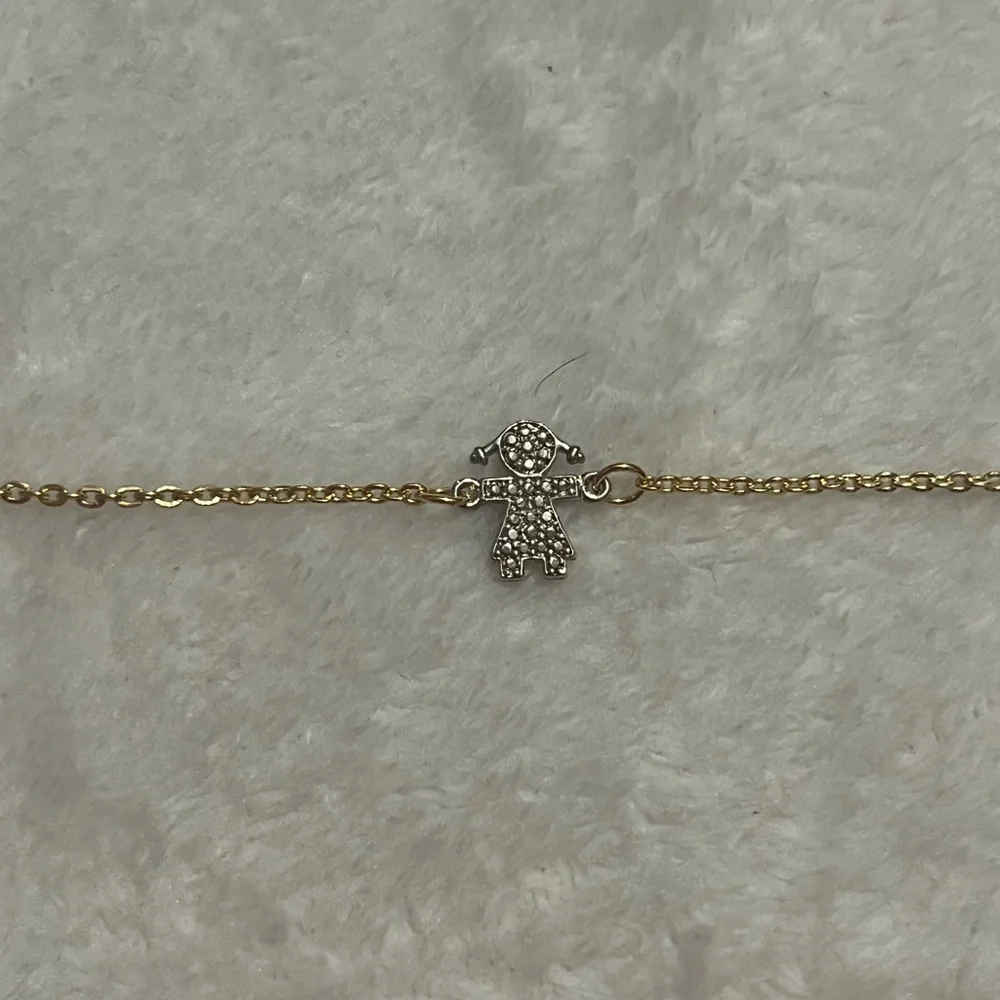 Elegant Gold Bracelet with Silver Accents for a child NWOT